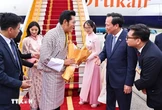 Quốc vương Bhutan Jigme Khesar Namgyel Wangchuck và Hoàng hậu đến Hà Nội