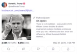 Ông Trump bị phẫn nộ khi chia sẻ tin ông Biden 'bị xử tử' từ năm 2020