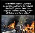 Ủy ban Olympic sẽ bỏ phiếu dời Thế vận hội 2028 khỏi Los Angeles?