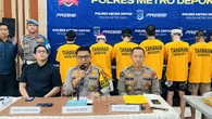 Polres Metro Depok Ringkus 6 Pengedar Narkoba Dengan Barang Bukti 78,65 Kg Ganja