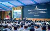 Kasad Maruli Dampingi Presiden Prabowo Beri Pembekalan bagi Perwira Siswa TNI-Polri