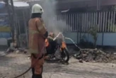 Diduga Korsleting Listrik, Motor Hangus Terbakar di Nginden Surabaya