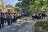 Polisi Terapkan Pengamanan 3 Ring Saat Pengesahan Warga Baru PSHT di Kenpark Surabaya