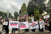 Ratusan Massa di Surabaya Desak Israel Bebaskan Jurnalis Indonesia