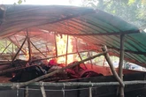 Berantas Judi, Polres Mojokerto Robohkan & Bakar 2 Arena Sabung Ayam