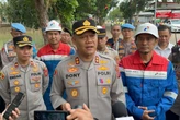 Petugas Gabungan Dikerahkan untuk Pengamanan Lokasi Ledakan Sumur Minyak Pertamina di Subang