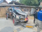 Sopir Tak Hati-Hati di Perlintasan Sebidang, Mobil Polisi Tersambar Kereta Api