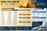 Daftar Harga Emas dan Perak Hari Ini 19 Juli 2026: Logam Mulia 0,5 Gram hingga 1 Kilogram, Lengkap!
