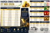 Harga Emas dan Perak Hari Ini 27 Mei 2026, Logam Mulia Antam 1 Gram Rp2,79 Juta