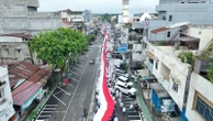 Bendera Persaudaraan untuk Palestina Membentang 1,5 Kilometer di Lahat
