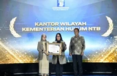 Kanwil Kemenkum NTB Terima Sertifikat WBBM 2025, Kakanwil Milawati Buka Suara