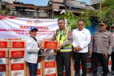 Polri Salurkan Bantuan Sosial bagi Korban Kebakaran Kemayoran