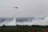 Hadapi Puncak Kemarau 2026, BPBD Sumsel Siagakan 4 Helikopter Bom Air Milik BNPB