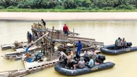 55 Rakit PETI Dimusnahkan Saat Operasi Tambang Ilegal di Sungai Kuantan  