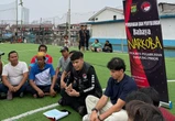 Polisi dan eks Pemain Liga 1 Edukasi Remaja Antinarkoba di Futsal Terapung Muara Angke