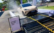 Geber Mobil Listrik Neta V-II di Kolam Cetek, Tak Perlu Khawatir