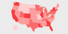 Map of how many coronavirus cases have been confirmed across the country