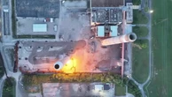 Watch: 800-foot-tall power station chimney crumbles to ground in blast
