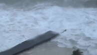 Pier smashed by Hurricane Helene as hotel guests told to stay inside