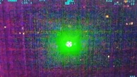Dangerous moment laser targets police helicopter flying over city
