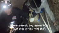 Teen rescued from 50ft abandoned mine shaft after climbing rope broke