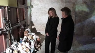 Princess Anne leaves tribute at memorial for child victims of war