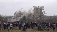 Glasgow high-rises demolished in seconds by controlled explosions