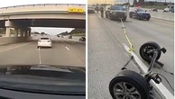 Stolen car’s axle is ripped off as it attempts to escape tire grappler