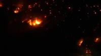 Aerial footage shows Turkey firefighters battling huge flames in Izmir