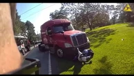 Suspect gets stuck under semi truck while fleeing cops