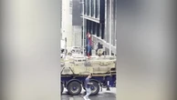 Tom Holland waves at fans while filming new Spiderman in Glasgow