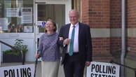 Ed Davey casts vote in general election: ‘Lovely day isn’t it?’