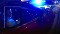 Moment drink-driver who mowed down tourist arrested after police chase