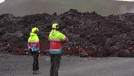Iceland: Lava flow engulfs road as it advances towards coastal town