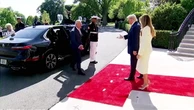 Donald Trump greets King Charles with infamous power handshake