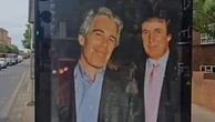 Poster of Trump with Epstein put up in London ahead of state visit
