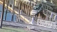 Moment ‘inexperienced driver’ has miracle escape driving off pier