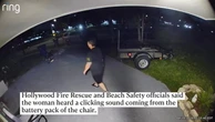 Thrift store electric wheelchair explodes in front of home