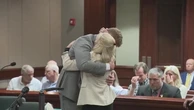 Moment woman hugs her husband’s hit-and-run killer in court