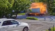 Moment truck ‘leaking gas’ explodes in residential neighbourhood