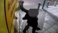 Moment patient throws bricks at paramedics and attacks ambulance