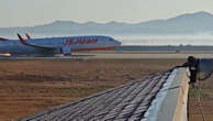 Moment Jeju Air plane skids along South Korea runway before crash