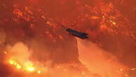 Watch: Helicopters battle wildfires on Santa Monica mountains