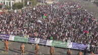 Yemeni mass protest after Israeli strikes on Houthi targets