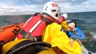 Moment unconscious woman drifting at sea rescued by RNLI