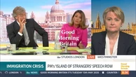 Home secretary grilled over Starmer’s ‘island of strangers’ remark