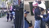 Moment armed failed asylum seeker tries to break into Israeli embassy