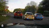 Mercedes crashes in garden following high speed police pursuit