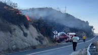 Emergency services battle Airport Fire as it blaze continues to burn