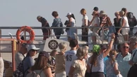 Visitors react as Santorini begins charging tourists €20 to enter